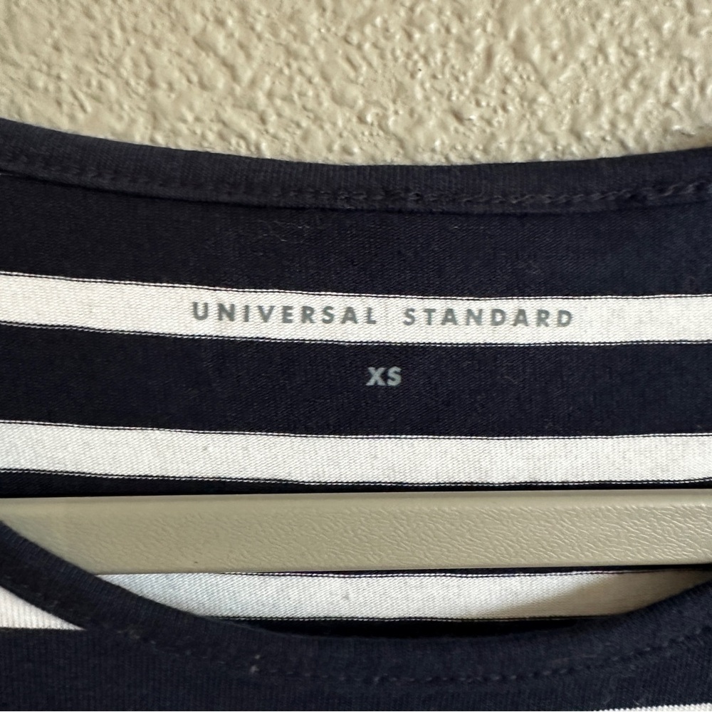 NWT Universal Standard Geneva Navy Striped Midi Dress XS - Picture 4 of 12